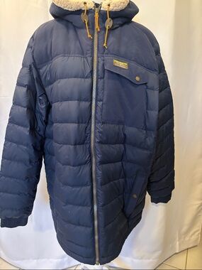 L.L.Bean Mens' Mountain Classic Down Hooded Jackek, Sherpa-Lined - XXL Tall